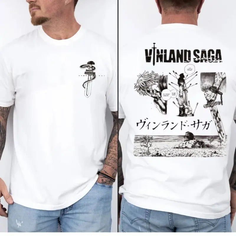Vinland Saga "Redemption" Heavyweight 100% Cotton Full Size Short Sleeve Menswear Top T-Shirts