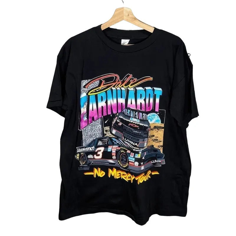 Vintage 90s Dale Earnhardt No Mercy Tour NASCAR Racing T-Shirts