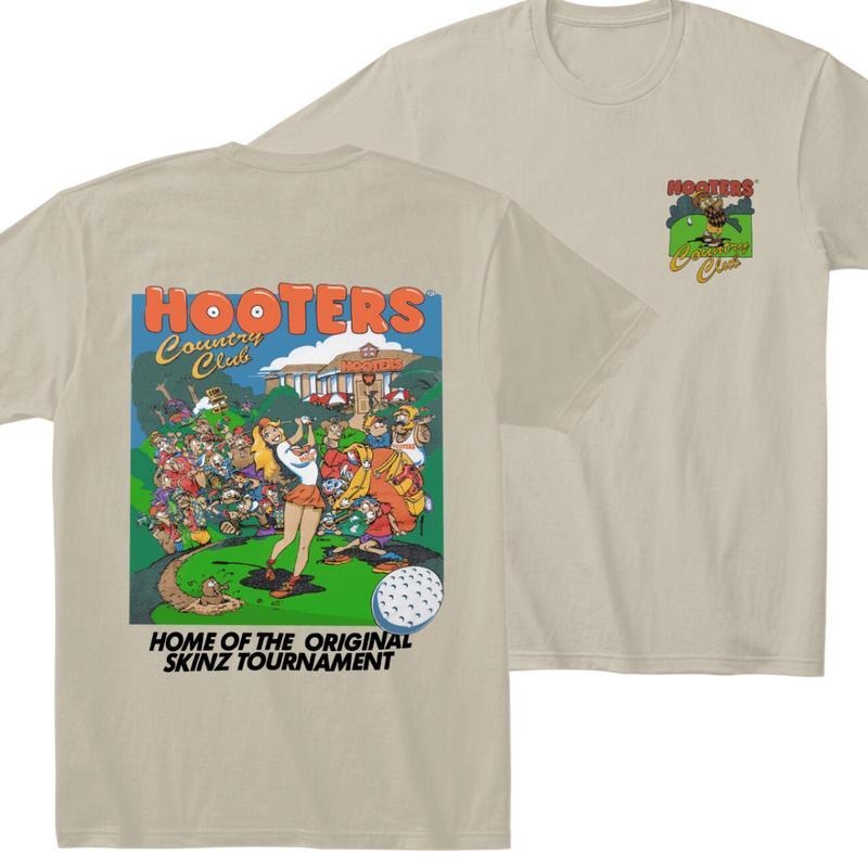 Vintage 90s Hooters Double Sided Classic Retro Casual T-Shirts