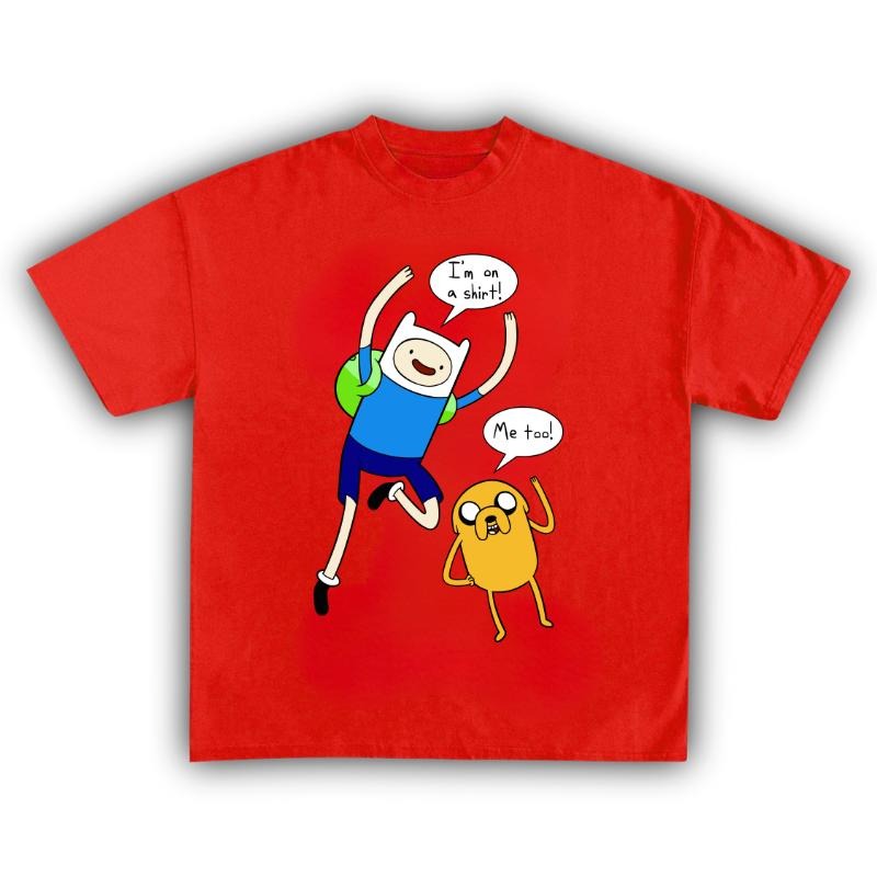 Vintage Adventure Time Promo Finn Jake Small Casual Crew Neck Cotton Short Sleeve Menswear Top T-Shirts