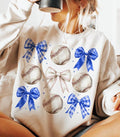 Vintage Baseball Bow Coquette Baseball Game Day Mama Retro Baseball Season T-Shirts