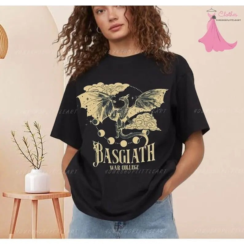 Vintage Basgiath War College Shirt Fourth Wing Fly Die Fourth Wing Shirt Fourth Wing Dragon Rider Shirt Fantasy Bookish Shirt T-Shirts