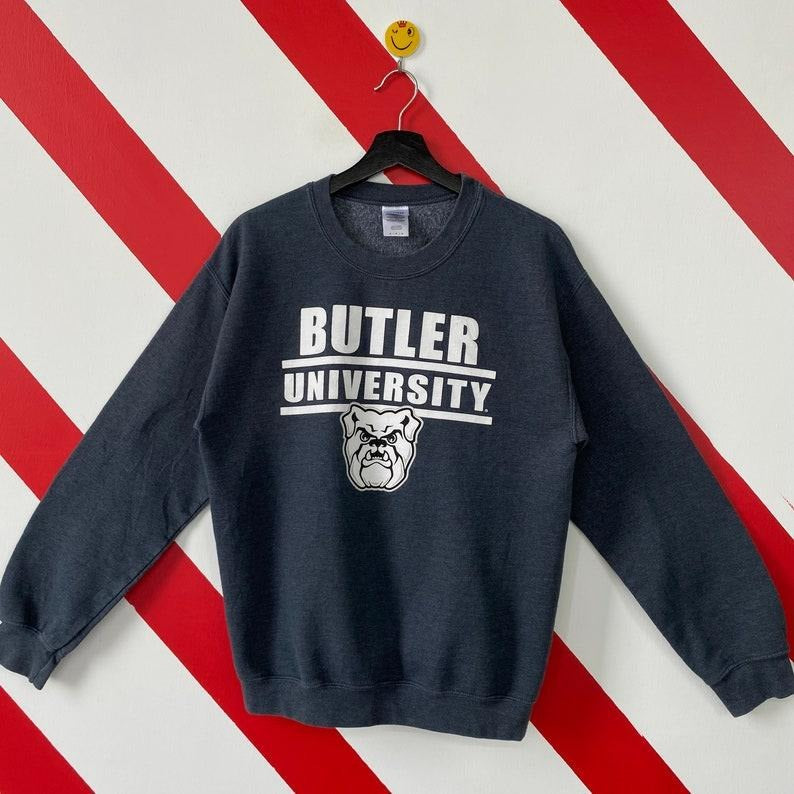 Vintage Butler University Butler Butler University Butler Bulldogs Print Logo T-Shirts