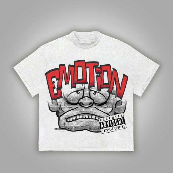 Vintage Cartoon Monster Emotion Cotton T-Shirts