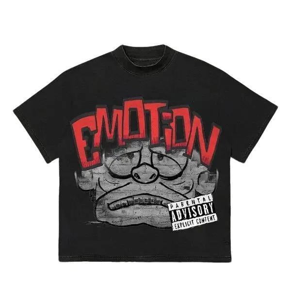 Vintage Cartoon Monster Emotion Cotton T Shirtstyle{N002}2 T-Shirts
