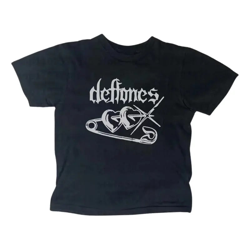 Vintage Deftones Baby Y2K Emo Punk Streetwear Shirt Womenswear Top T-Shirts