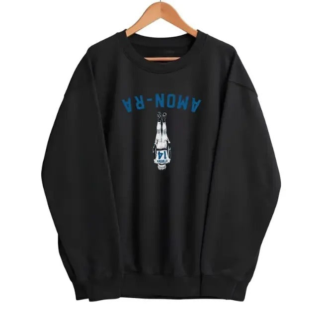 Vintage Football Amon Ra St. Brown Touchdown Shirt Detroit Football Crew Neck Menswear Top Top Underwear Streetwear T-Shirts