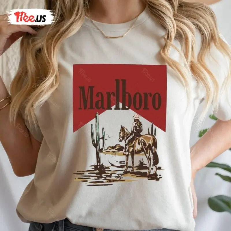 Vintage Marlboro Cowboy Retro Wild West T-Shirts
