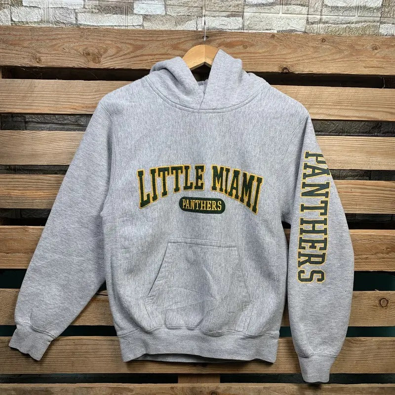 Vintage Ncaa Little Miami Panthers Little Miami Hooded Little Miami Little Miami Panthers Embroidery Logo T-Shirts
