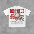 Vintage Rich Club Members Only Art Cotton T-Shirts