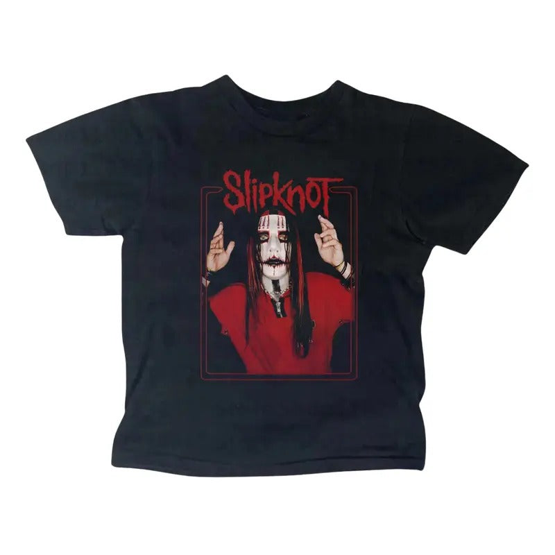 Vintage Slipknot Baby Rock Band Baby Metal Gothic Rock Band Y2k Top Streetwear Gothic Emo Girl Top Scene 2000s Fitted T-Shirts