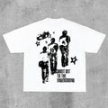 Vintage Street Portrait Print Cotton T Shirtstyle{N002}2 T-Shirts