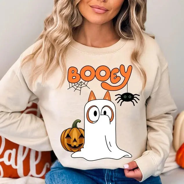 Vintage Blue Y Halloween Shirt Retro Booey Spooky Season Blue Y Spooky Shirt Blue Y Family Matching Halloween Shirt.{N002}3 T-Shirts