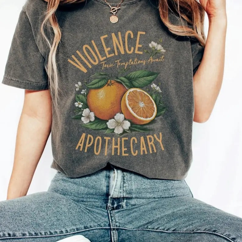 Violence Apothecary Shirt Fourth Wing Shirt Dragon Rider Shirt Basgiath War College Shirt Fourth Wing Shirt Xaden Riorson T-Shirts