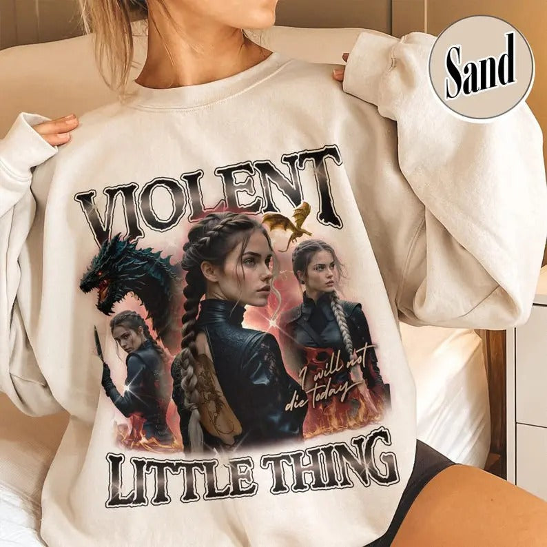 Violent Little Thing Fourth Wing Fan Violet Bootleg Shirt Violet Sorrengail Shirt Fourth Wing Shirt Basgiath War College Shirt T-Shirts