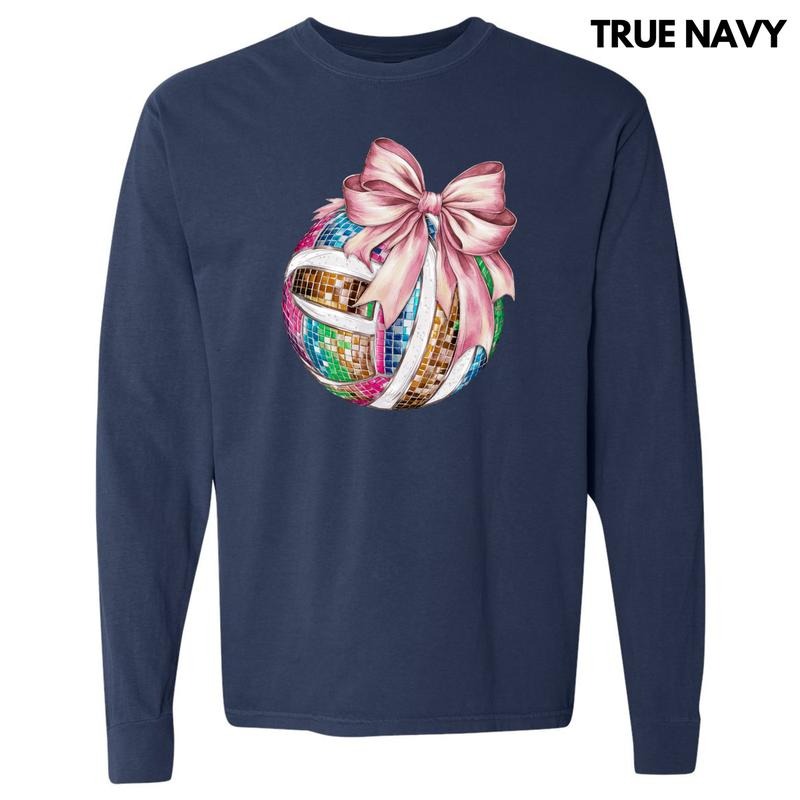 Volleyball Dazzling Disco Long Sleeve Comfort Colors 'NLB' T-Shirts