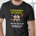 Waffle House Amateur Wrestling Wednesday Black Casual Top Wrestlers T-Shirts