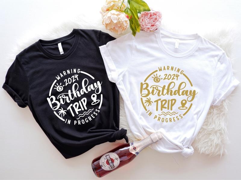 Warning Trip 2024 Shirt Matching Group Weekend Bday Short Sleeve Crew Shirt T-Shirts