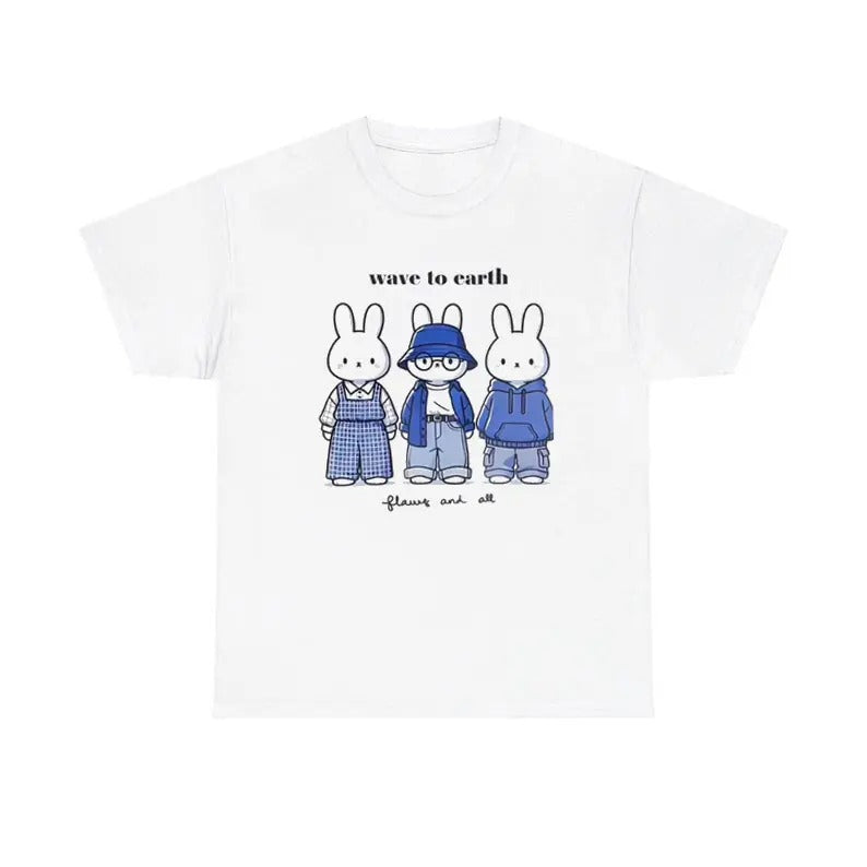 Wave Earth Miffy Shirt Meme Menswear T-Shirts