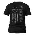 We People 1776 USA Distressed Flag Back Print T-Shirts