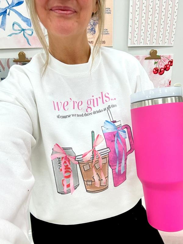 'We'Re Bow Drinks' Cozy Girly Diet Coke T-Shirts