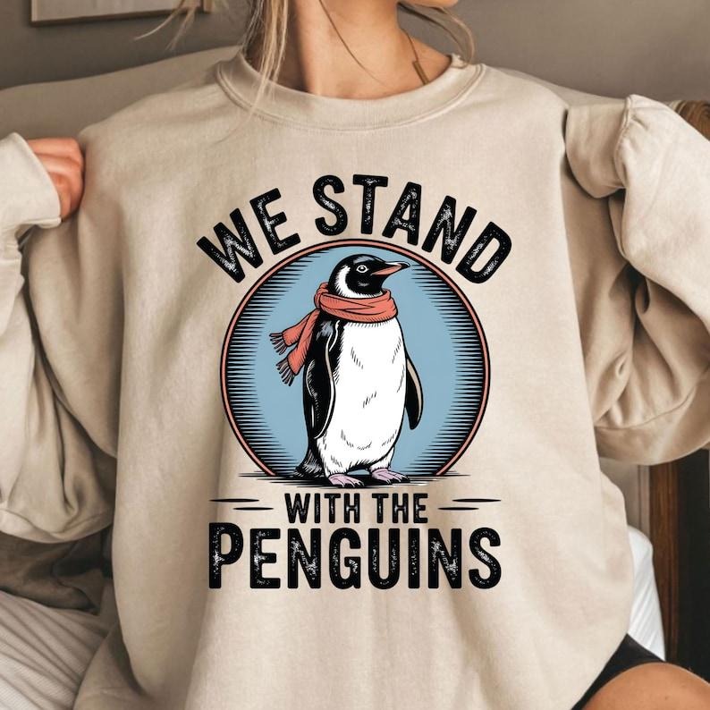 We Stand Penguins Political Penguin Love T-Shirts