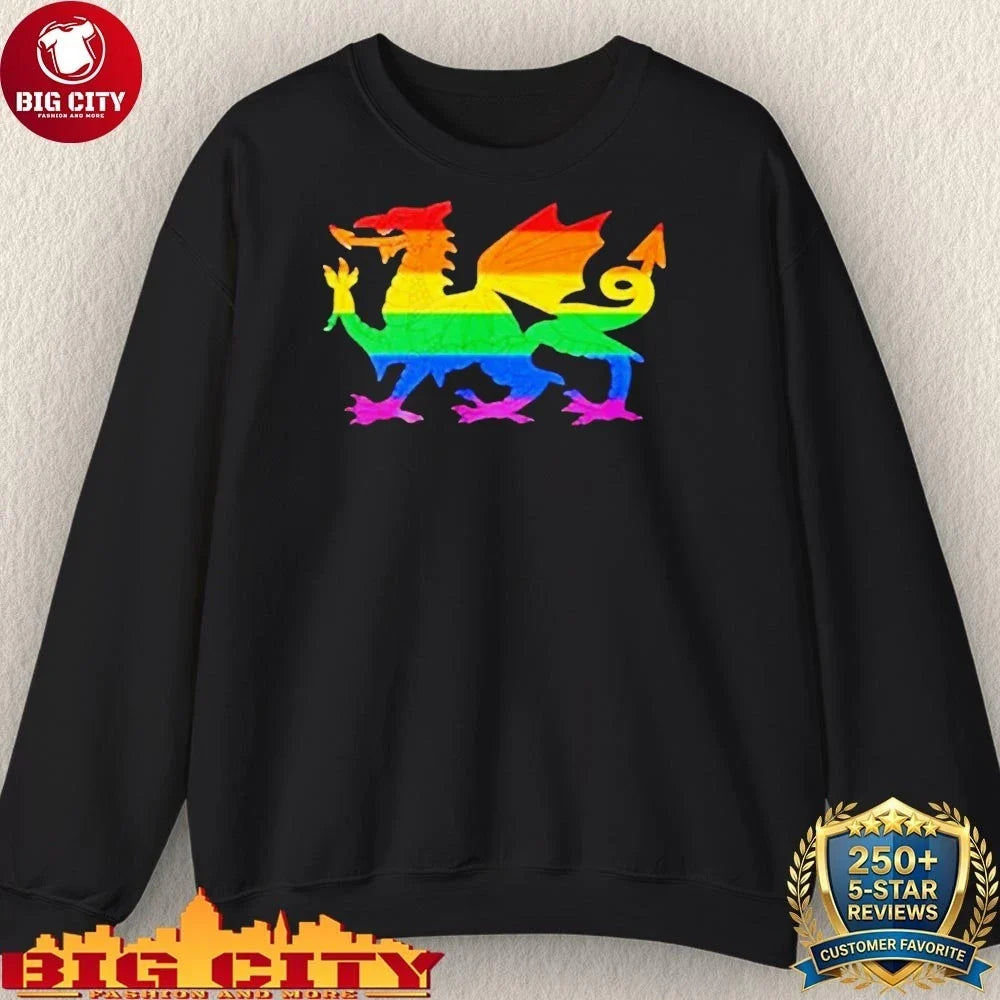 Welsh Pride Rainbow Dragon Essential Shirt