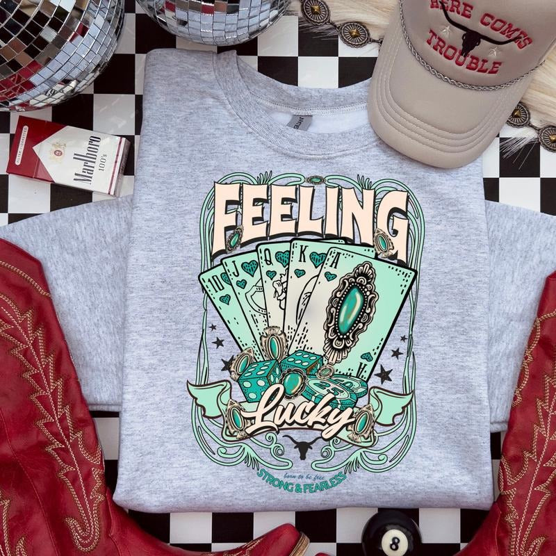 Western Feeling Lucky DTF Transfers THIS IS NOT SHIRT T-Shirts