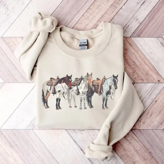 Western Horse Western Cowgirl Horse Girl Ranch Girl Cowboy Shirt Rodeo Womenswear T-Shirts