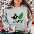 What Cat Funny Black Cat Cat Lover Tree Long Sleeve T-Shirts