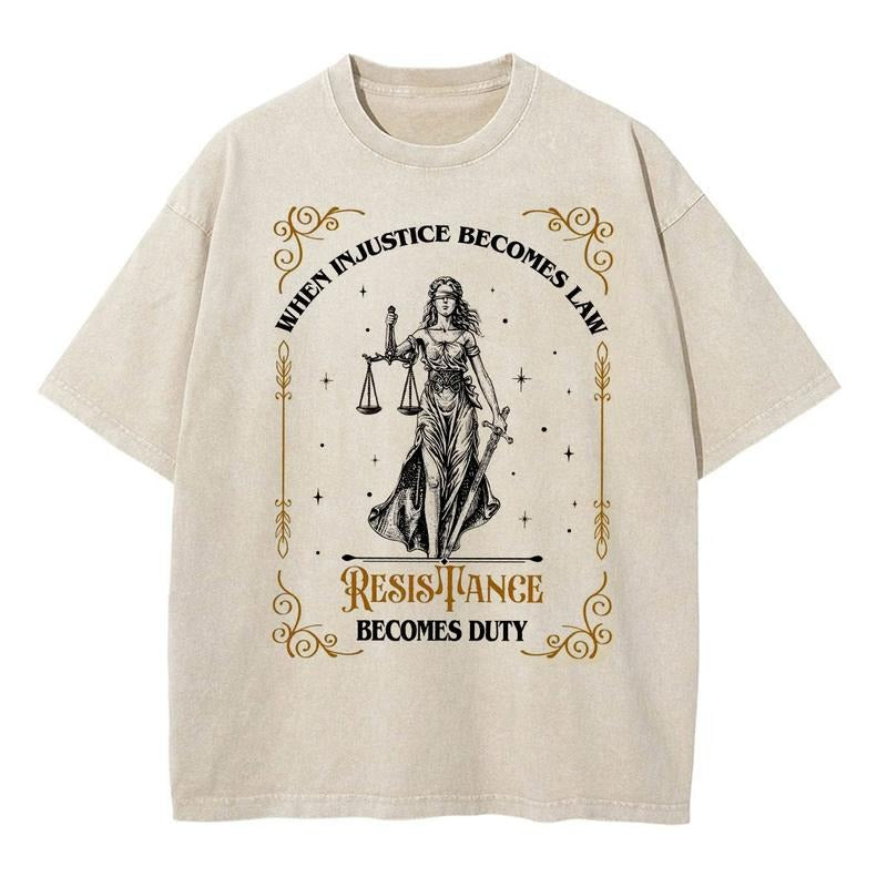 When Injustice Becomes Law Resistance Becomes Duty Shirt Feminist Resistance Shirt Social Justice Feminist Shirt Feminist Menswear Top T-Shirts