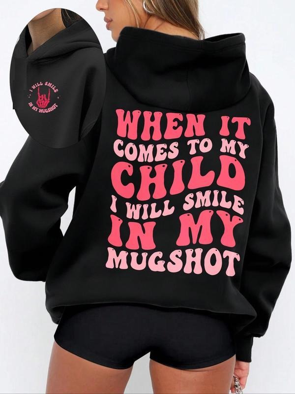When Comes My Child I Will Smile My Mugshot Skeleton Hand Round Neck T-Shirts