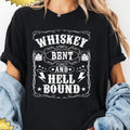 Whiskey Bent Hell Bound Casual Summer Short Sleeve Top Cotton T-Shirts