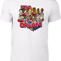 White 1992 Dream Team Big Head T-Shirts