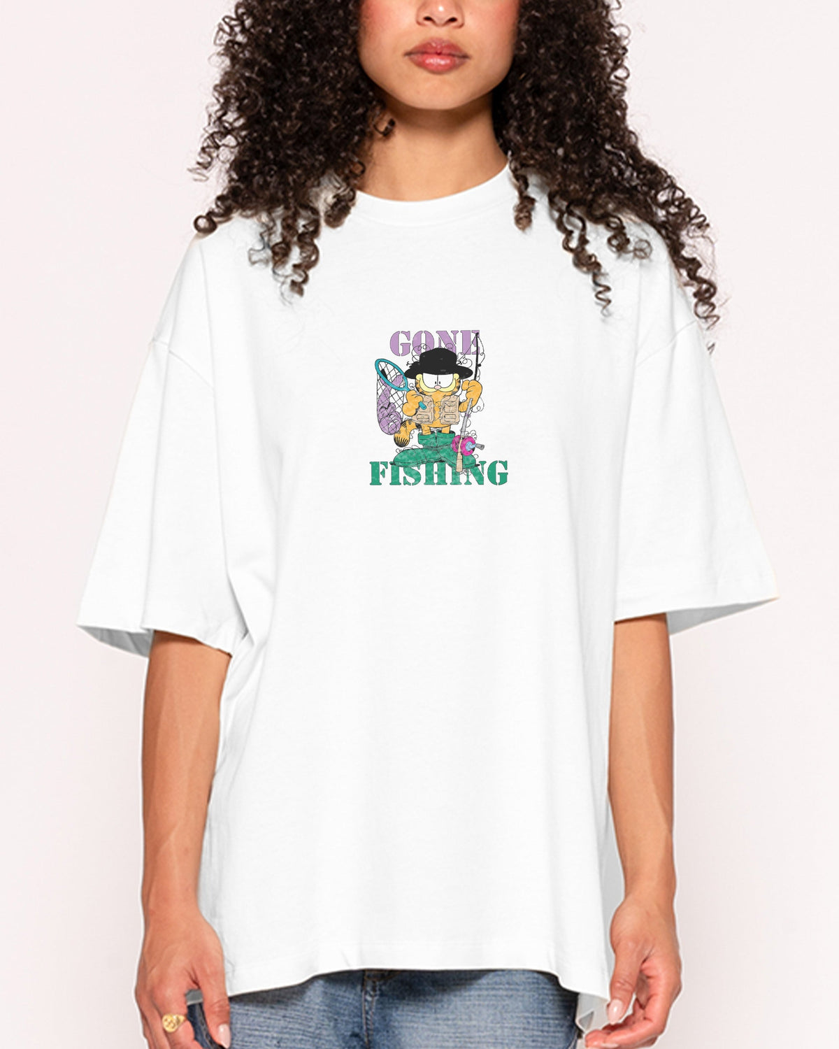 Gone Fishing Oversized Tee