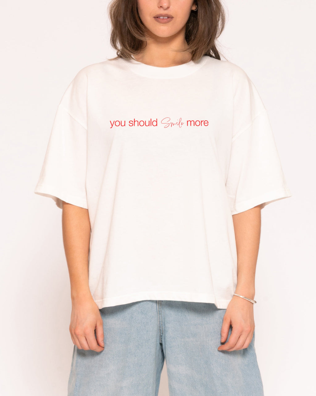 You Should Smile More Boxy Crop Tee