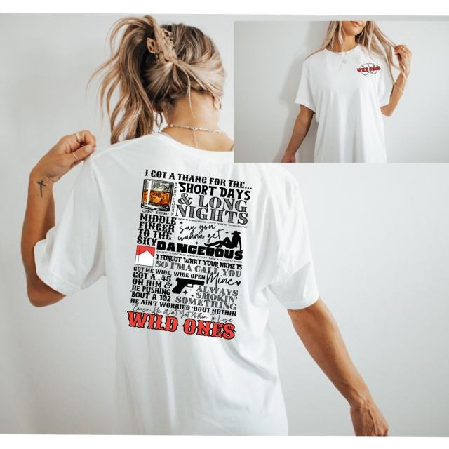 Wild Ones . Cotton Over Sized Casual Comfort T-Shirts