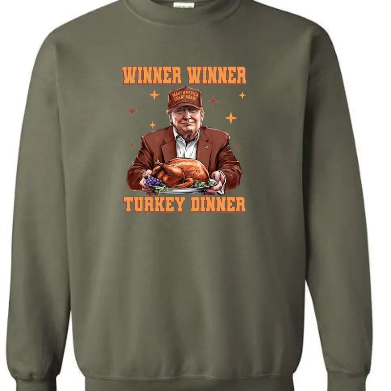 Winner Winner Turkey Dinner Winner Winner Turkey Dinner Cotton Menswear T-Shirts