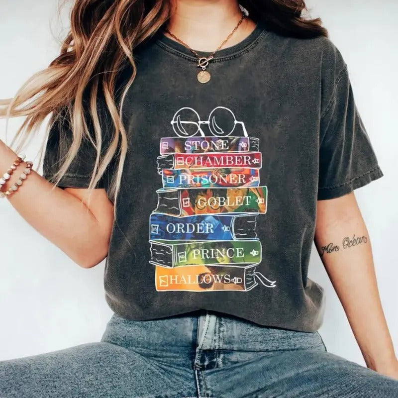 Wizard Castle Book Shirt Reading Book Wizard Shirt Hp Comfort Color Shirt Magic Books Wizard Book Lover Bookmerch Bookish UARYP T-Shirts