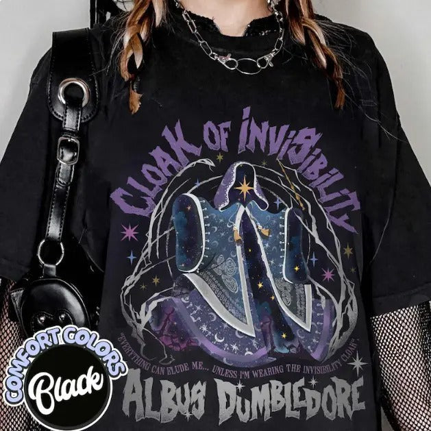 Wizard School Fandom Shirt Cloak Invisibility Hp Inspired Shirt Wizarding World Bookish Fan Magic Wand Shirt T-Shirts
