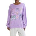 Long Sleeve Crew Neck Bowknot Print Casual Tops T-Shirts