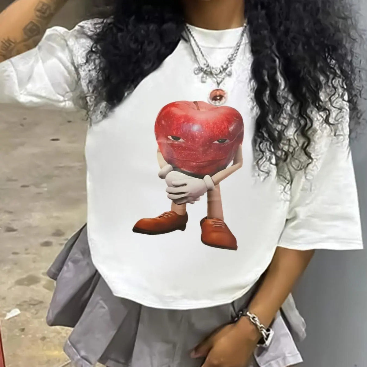 Cartoon Print Round Neck Casual Crew Neck Half Sleeve Daily Vacation Outdoor Summer T-Shirts