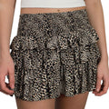 Leopard Print Skirt Elastic High Waist Tiered Ruffled Short Skirt Summer Womenswear Bottom T-Shirts