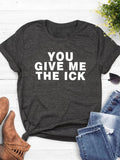 Letter Print Round Neck Casual Short Sleeve Daily Vintage Summer T-Shirts