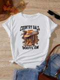 Letter Round Neck Casual Short Sleeve Crew Neck Daily Vacation Outdoor Summer Clothes T-Shirts