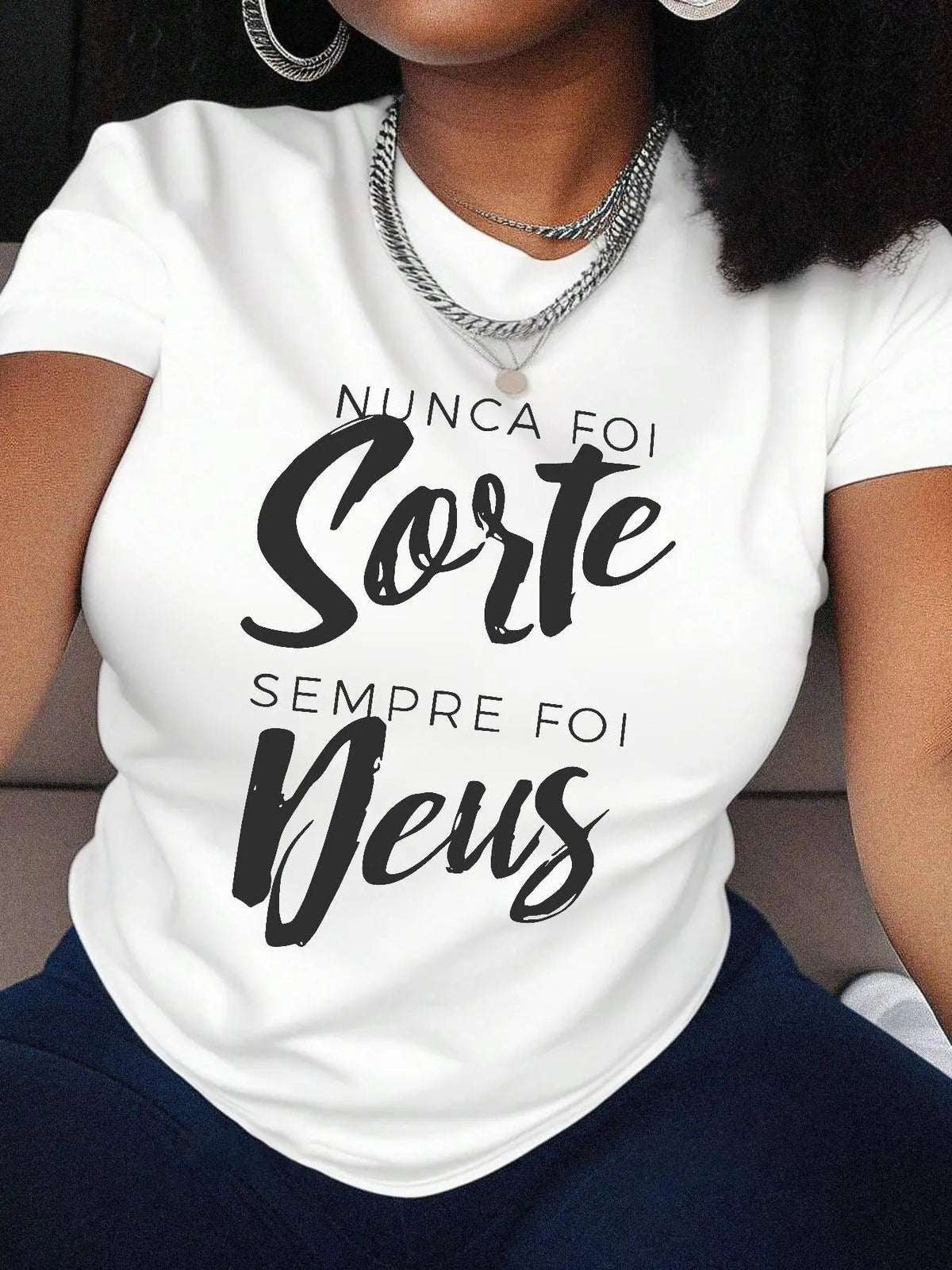 Letter Print Round Neck Casual Short Sleeve Crew Neck Summer Top Daily Wearstyle{N002}14 T-Shirts