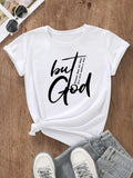 Letter Print Round Neck Casual Crew Neck Short Sleeve Daily Vacation Outdoor Clothes All Seasons T-Shirts