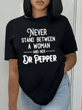 Letter Print Round Neck Casual Short Sleeve Summer Clothes Daily Wearstyle{N002}8 T-Shirts