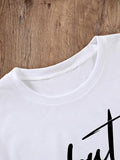 Letter Print Round Neck Casual Short Sleeve Crew Neck Daily Vacation Outdoor Clothes All Seasons T-Shirts