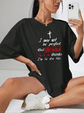 Letter Print Round Neck Summer Clothes Short Sleeve Crew Neck Casual Summer Top T-Shirts